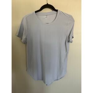 NWOT Beyond Yoga Featherweight On The Down Low Tee in Blue Zen Heather SZ S